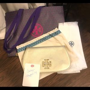 Tory Burch Metallic Jamie Clutch/Crossbody